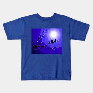 Nighttime with Hummingbirds Kids T-Shirt